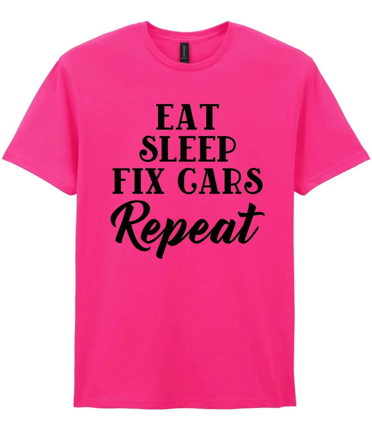 Eat Sleep Fix Cars Repeat - T-shirt