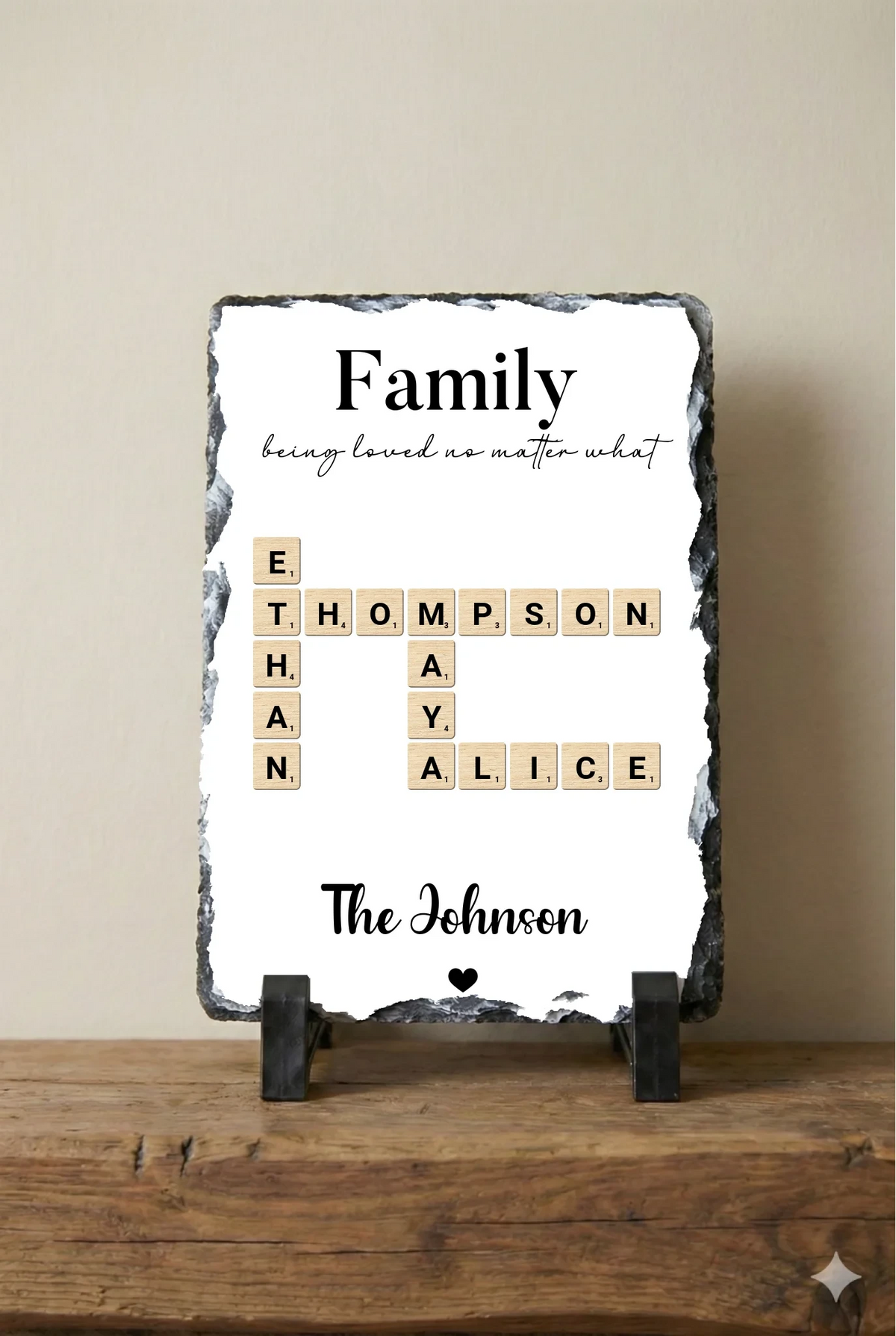Family Scrabble - Portrait Slate