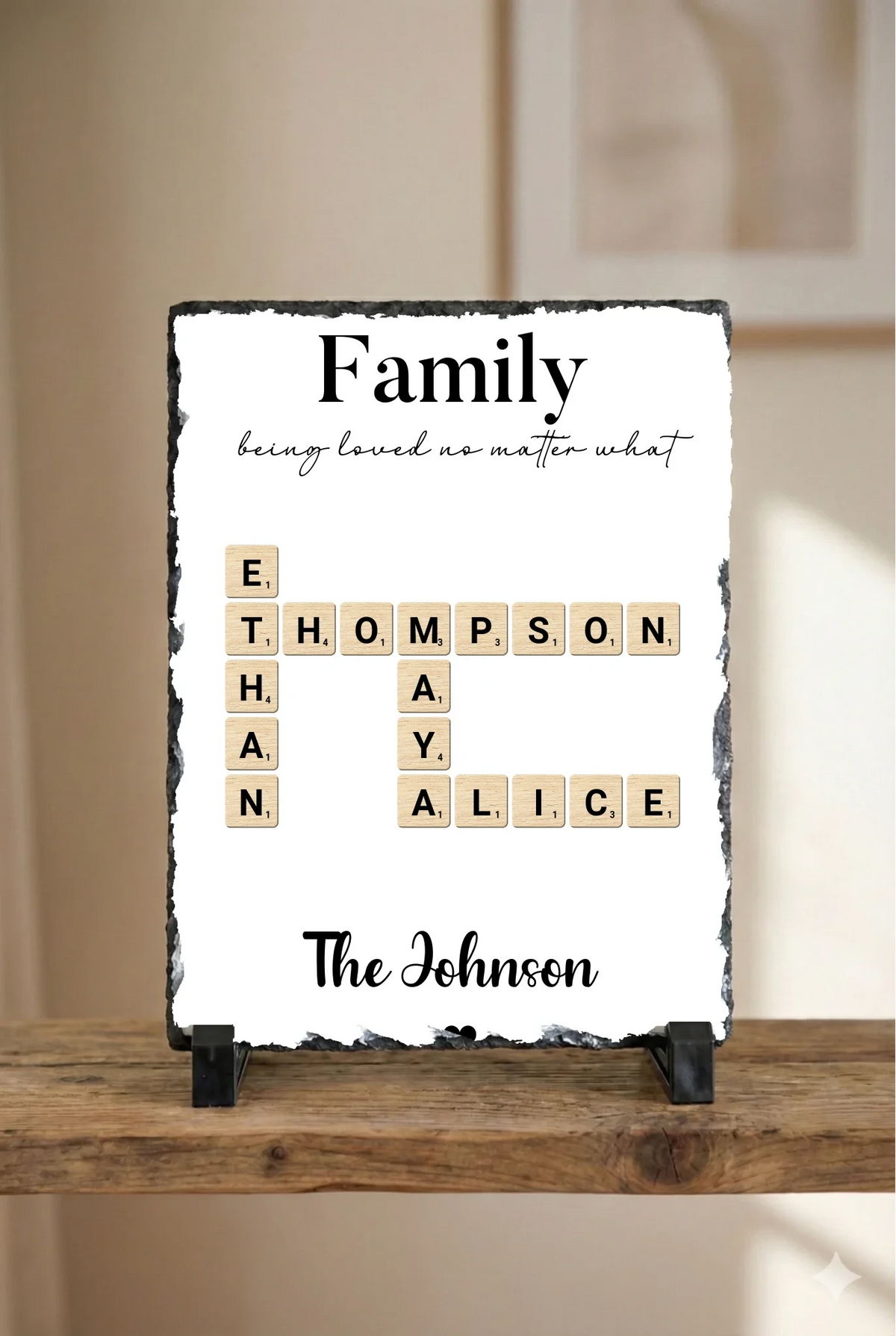Family Scrabble - Portrait Slate