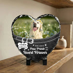 Custom You Left Paw Prints On My Heart - Heart Slate