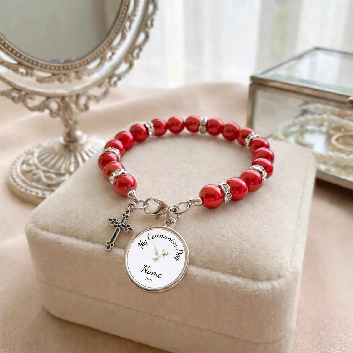 Custom Holy Communion - Rosary Bracelet