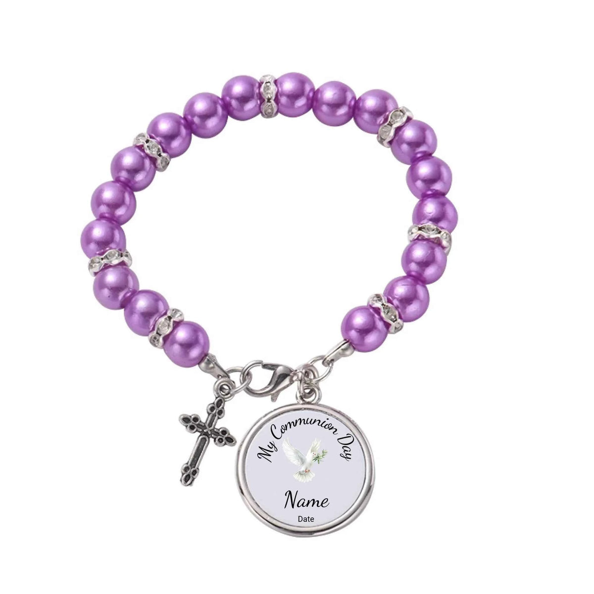 Custom Holy Communion - Rosary Bracelet