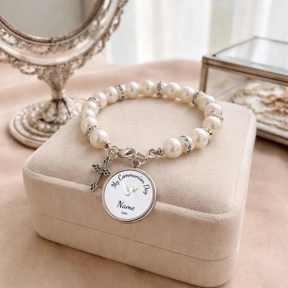 Custom Holy Communion - Rosary Bracelet