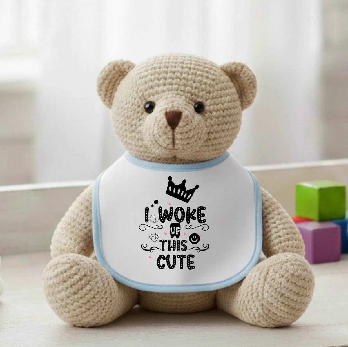 I woke up this cute - Baby Bib