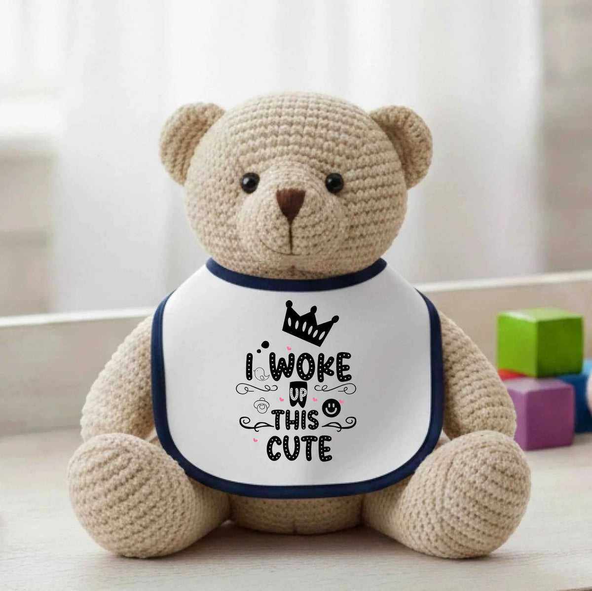I woke up this cute - Baby Bib
