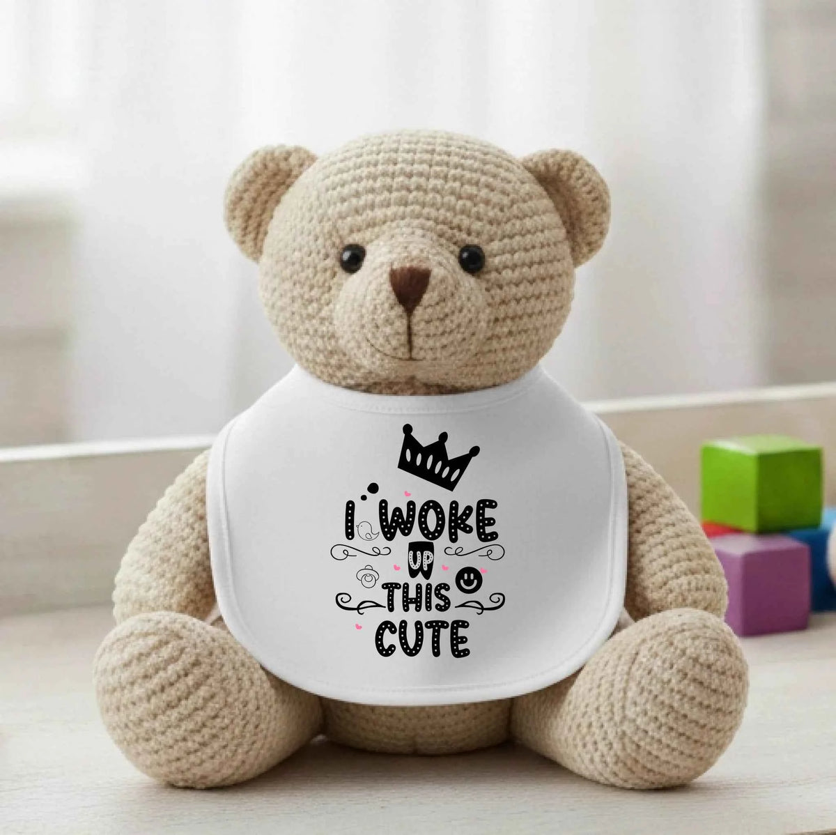 I woke up this cute - Baby Bib