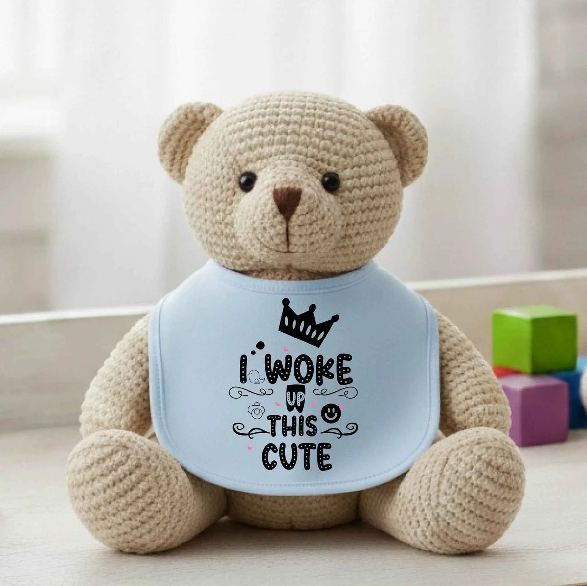 I woke up this cute - Baby Bib