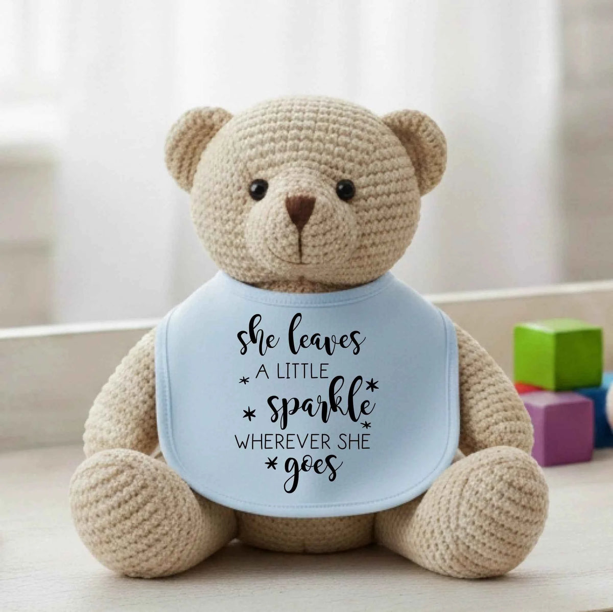 She Leaves A Little Sparkle - Baby Bib