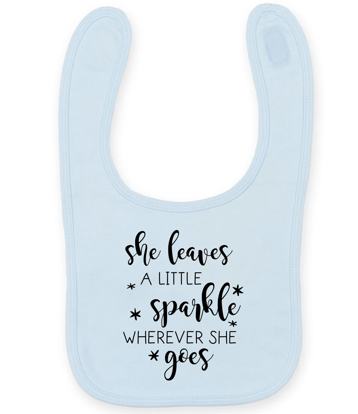 She Leaves A Little Sparkle - Baby Bib