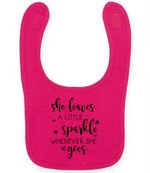 She Leaves A Little Sparkle - Baby Bib