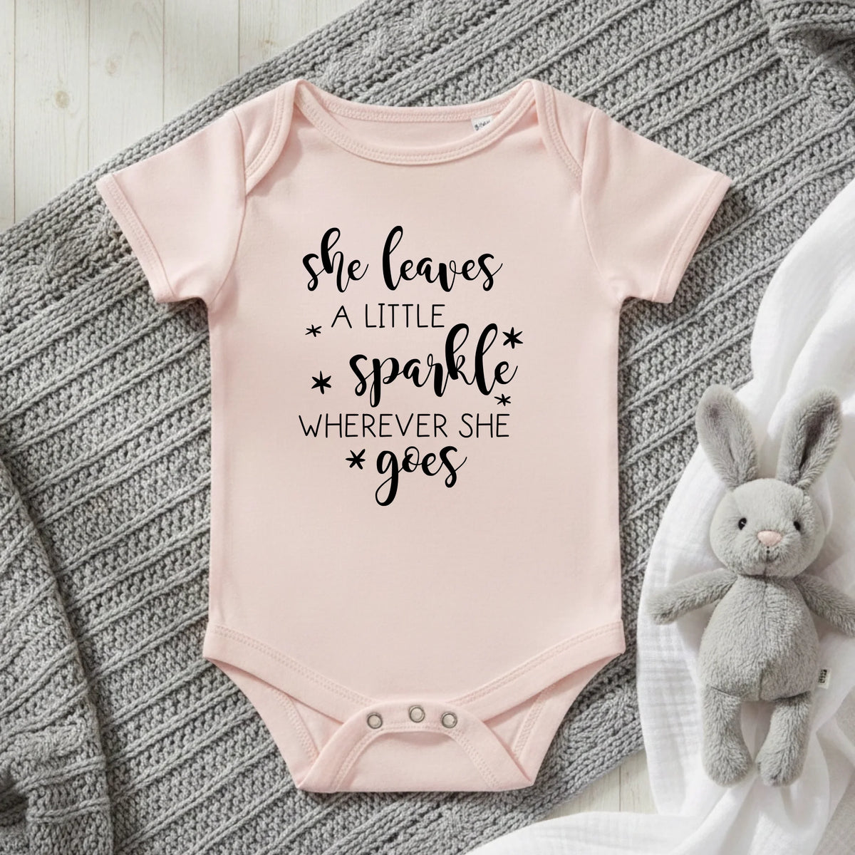 She Leaves A Little Sparkle - Baby Bodysuit - Fou Tees