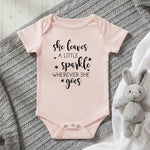 She Leaves A Little Sparkle - Baby Bodysuit - Fou Tees