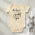 She Leaves A Little Sparkle - Baby Bodysuit - Fou Tees