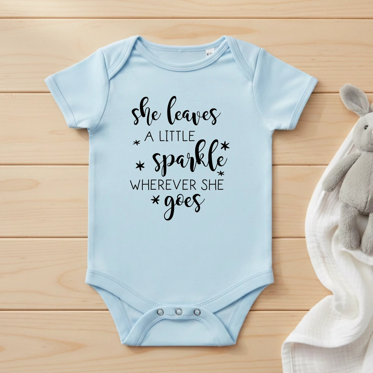 She Leaves A Little Sparkle - Baby Bodysuit - Fou Tees