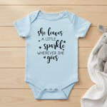 She Leaves A Little Sparkle - Baby Bodysuit - Fou Tees
