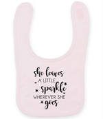 She Leaves A Little Sparkle - Baby Bib
