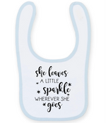 She Leaves A Little Sparkle - Baby Bib - Fou Tees