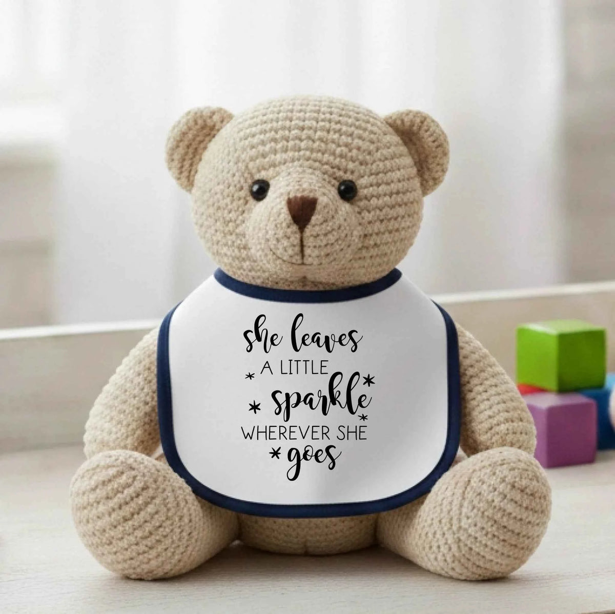 She Leaves A Little Sparkle - Baby Bib