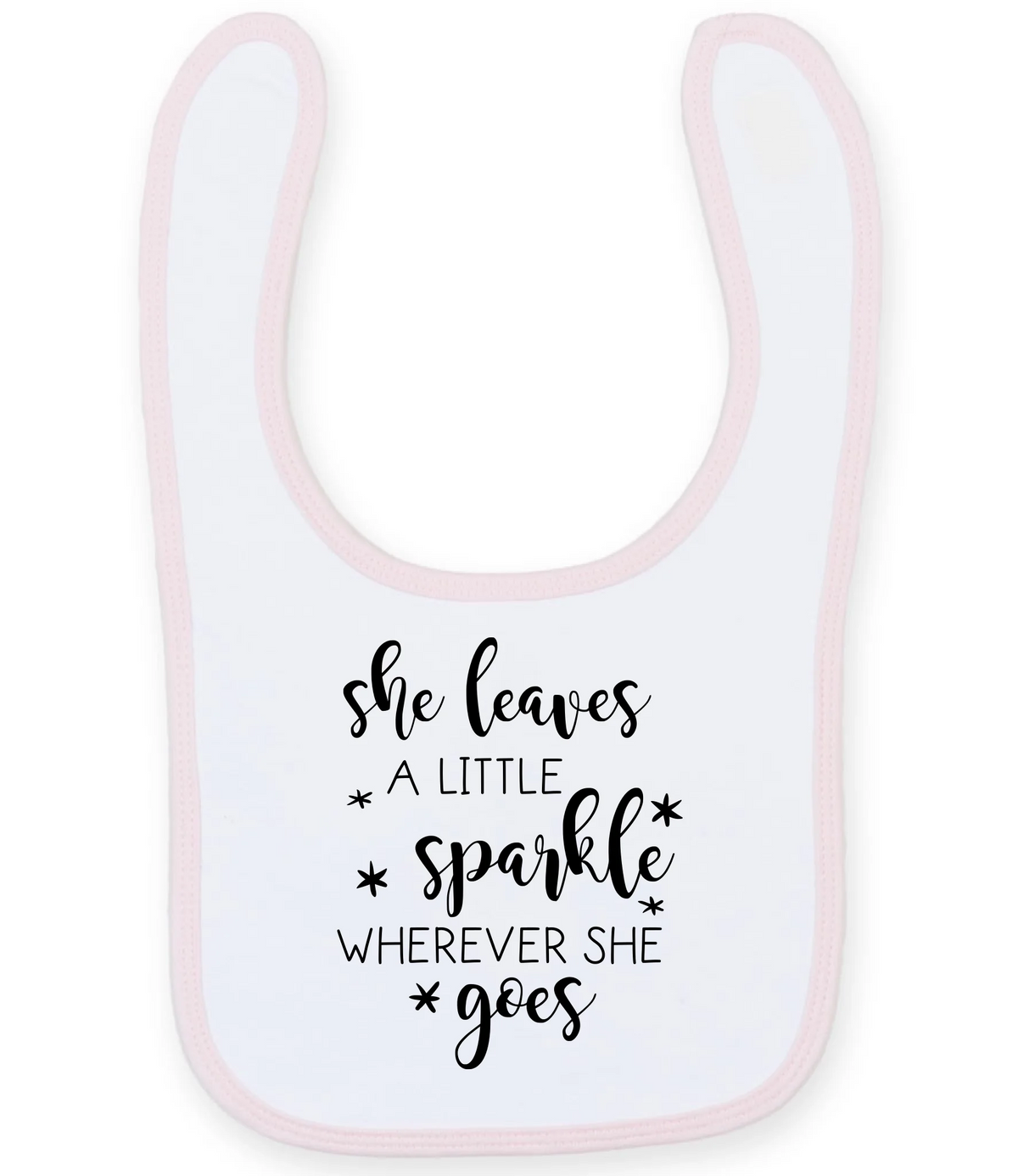 She Leaves A Little Sparkle - Baby Bib - Fou Tees