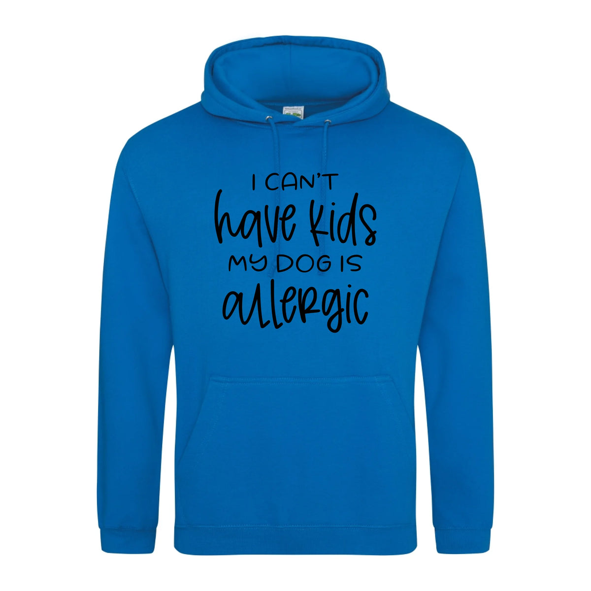 I can't have kids my dog is allergic -Hoodie - Fou Tees