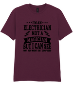 I'm An Electrician Not A Magician But i Can See Why You might get Confused - T-shirt - Fou Tees