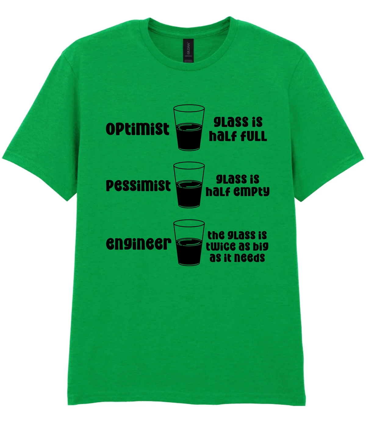 Optimist Pessimist Engineer - T-shirt - Fou Tees
