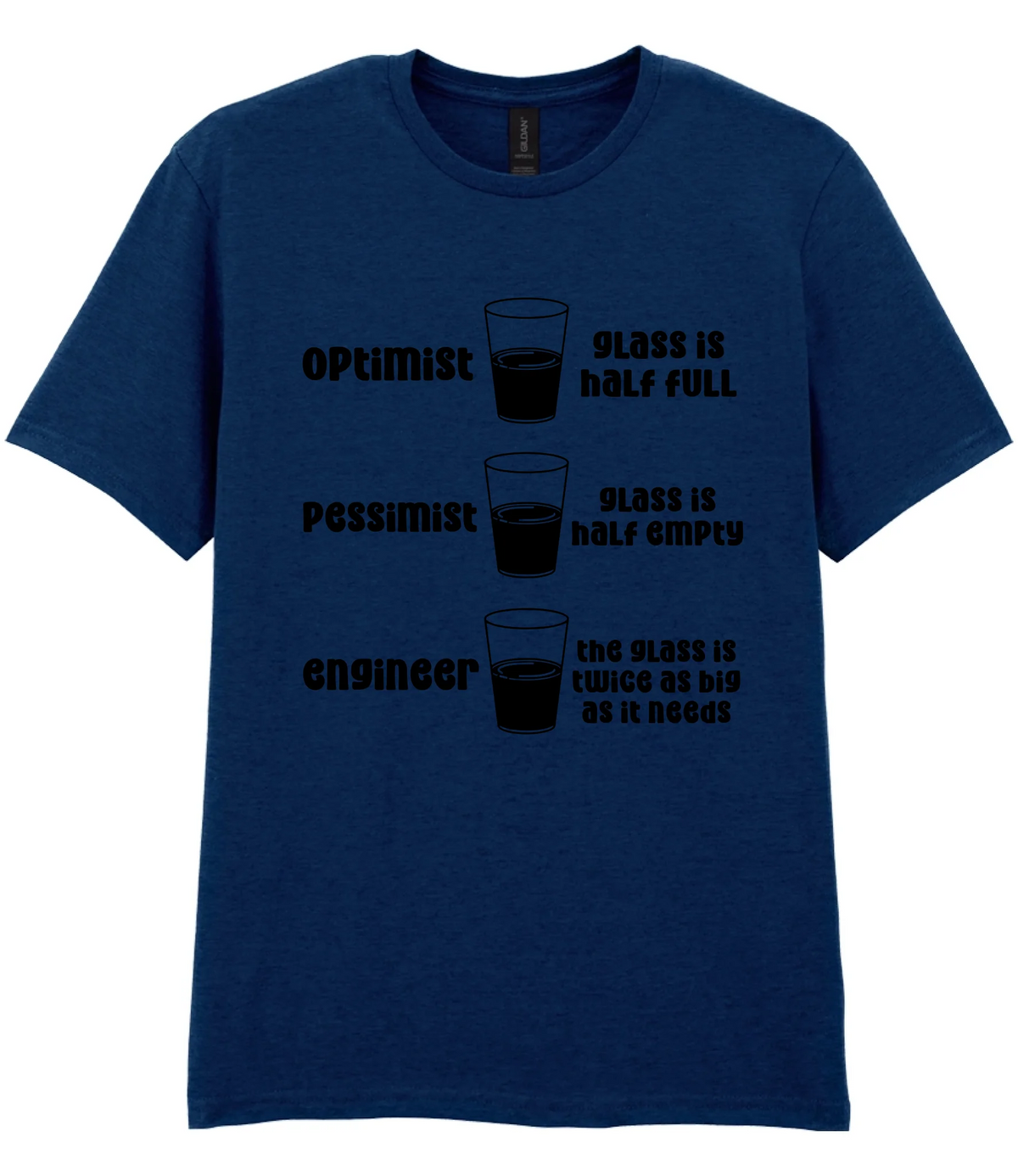 Optimist Pessimist Engineer - T-shirt - Fou Tees