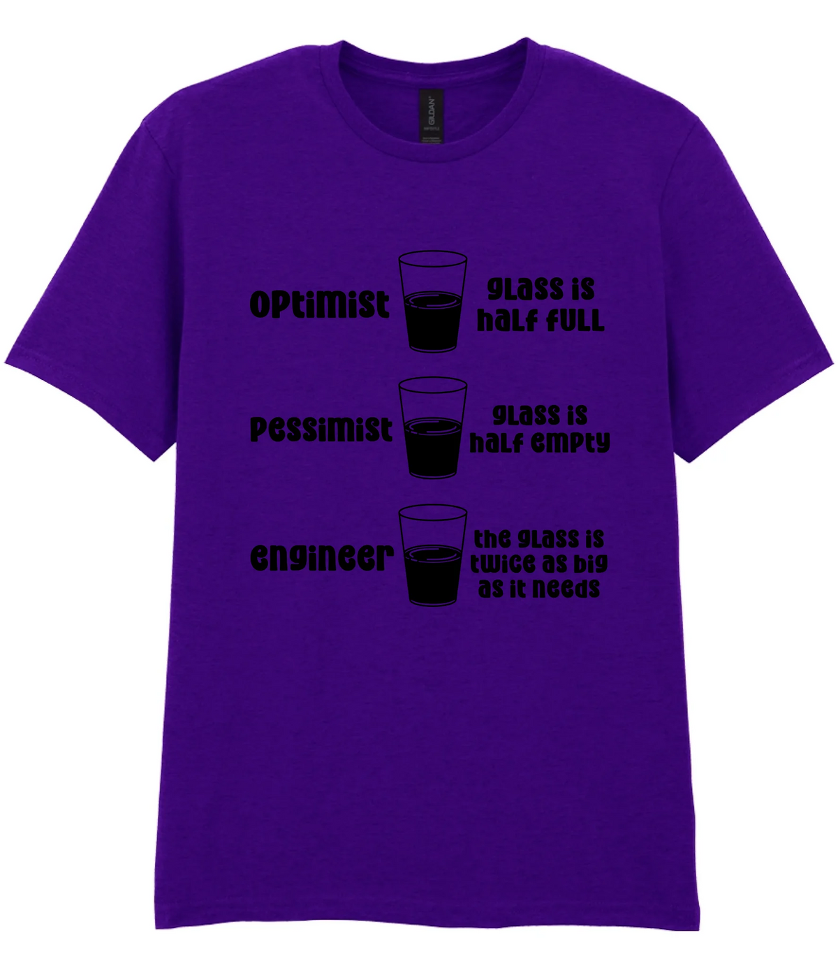 Optimist Pessimist Engineer - T-shirt - Fou Tees