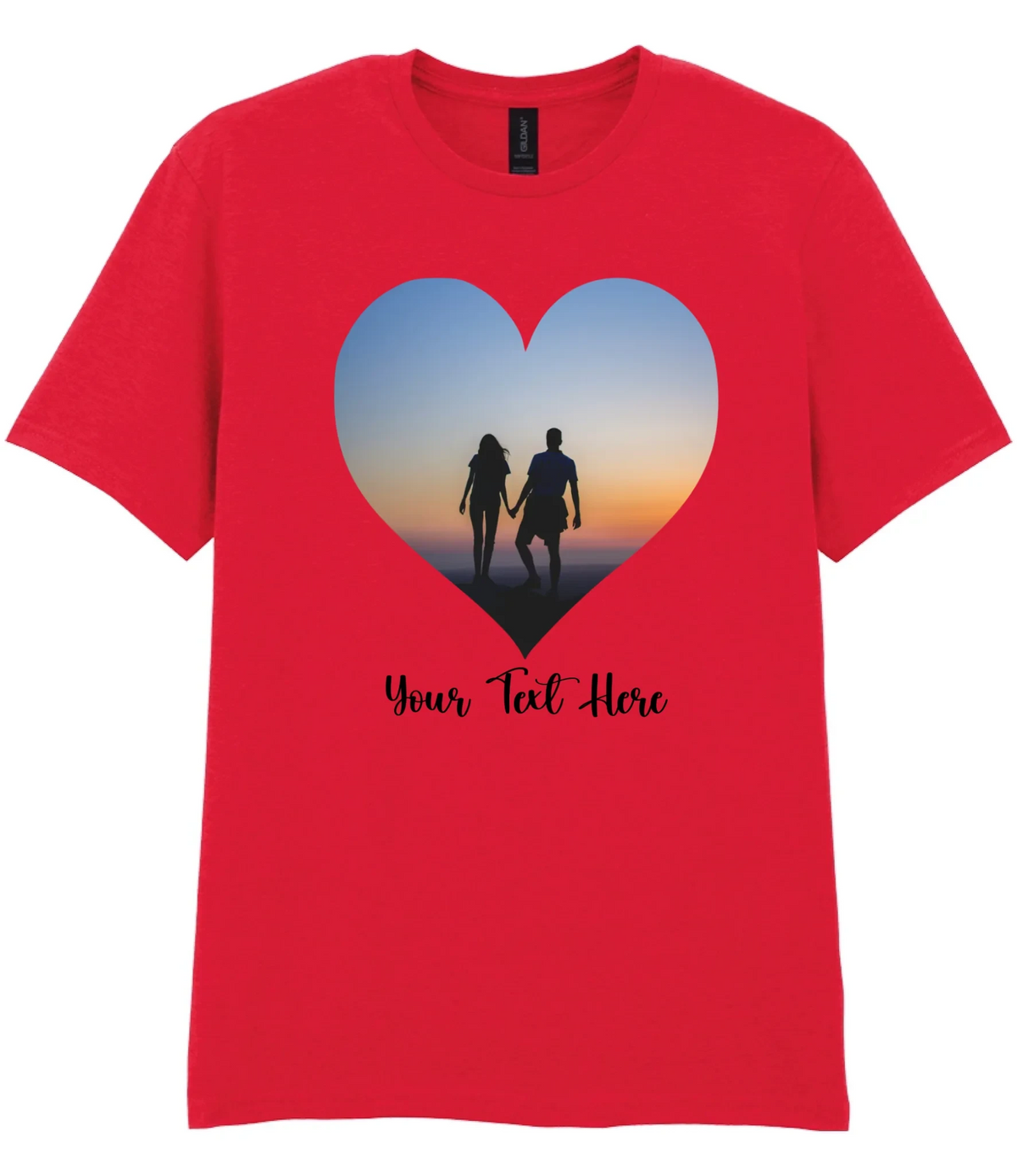 Custom Heart Image T-shirt