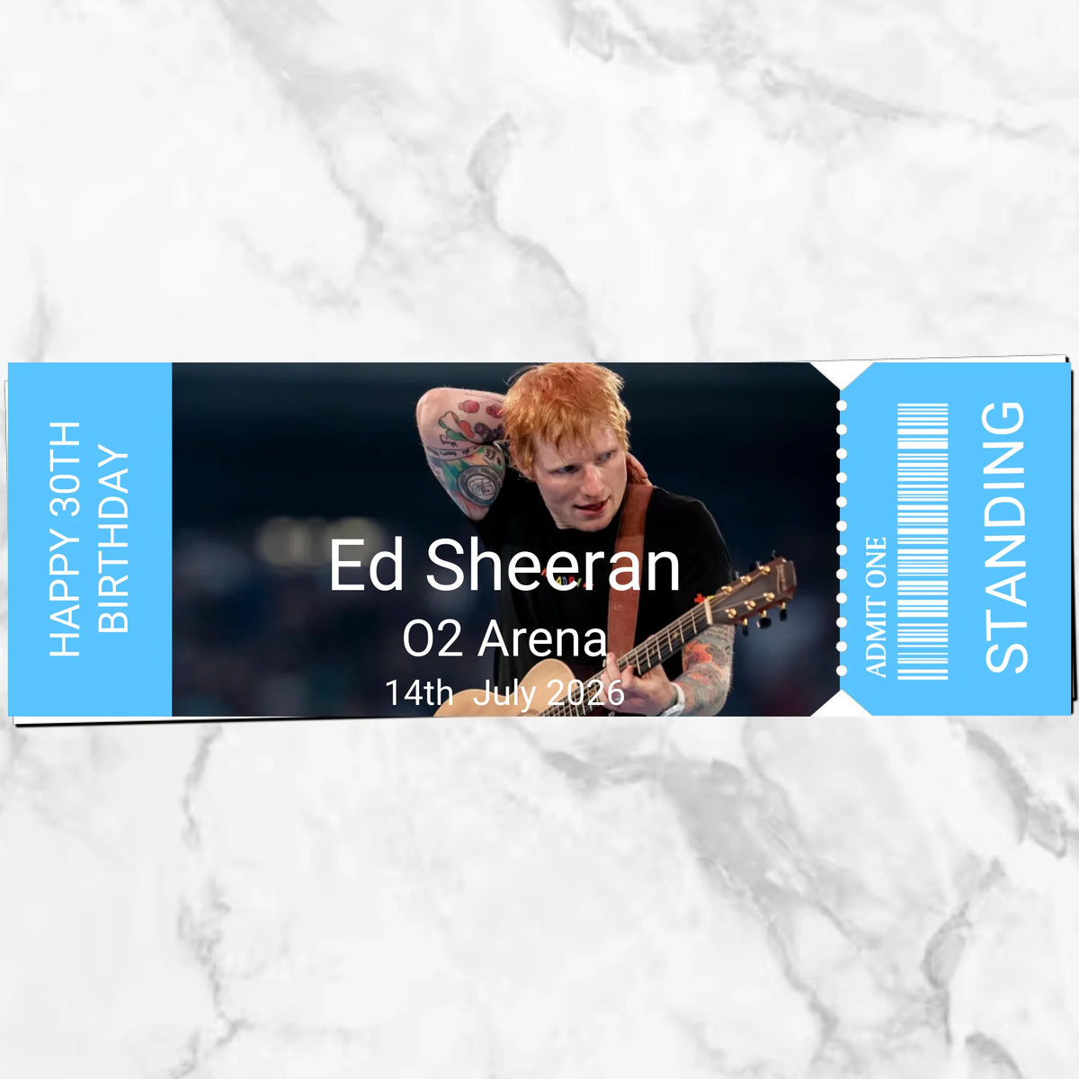 ticket on marble