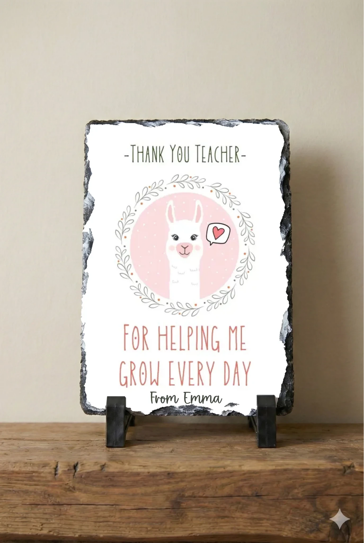Thank You Teacher for Helping Me Grow Slate - Ideal Gift for Educators