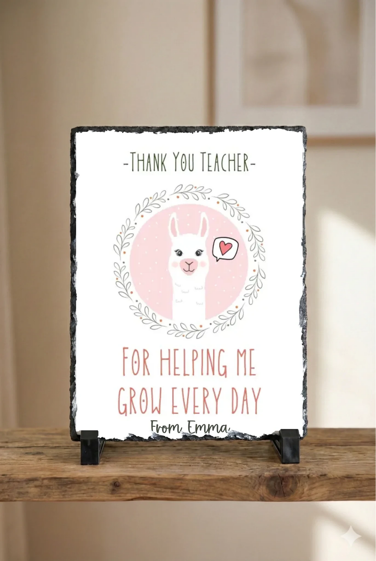 Thank You Teacher for Helping Me Grow Slate - Ideal Gift for Educators