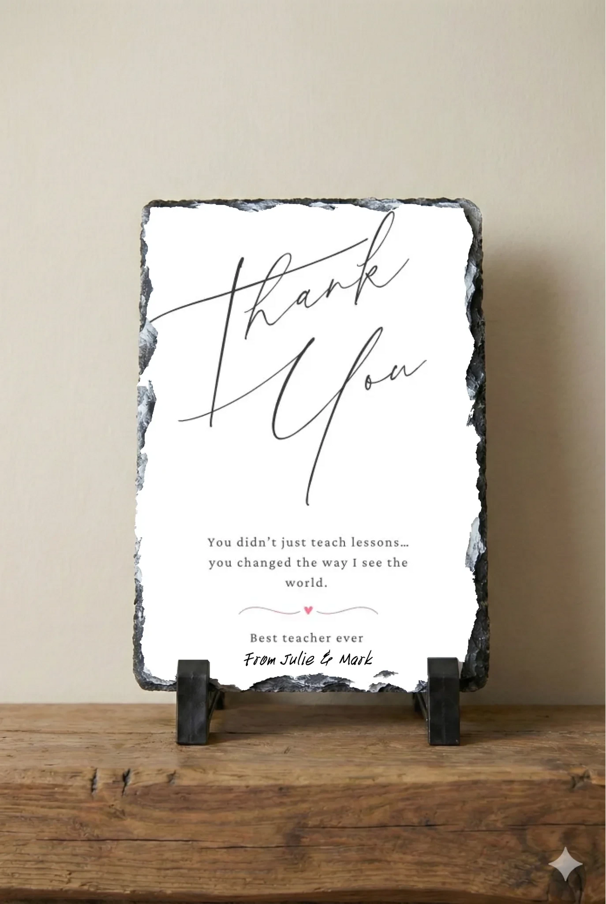 Thank You Teacher Slate Gift - Perfect Appreciation Keepsake for Educators