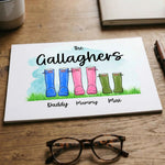 Family Of Wellies - A4 Print