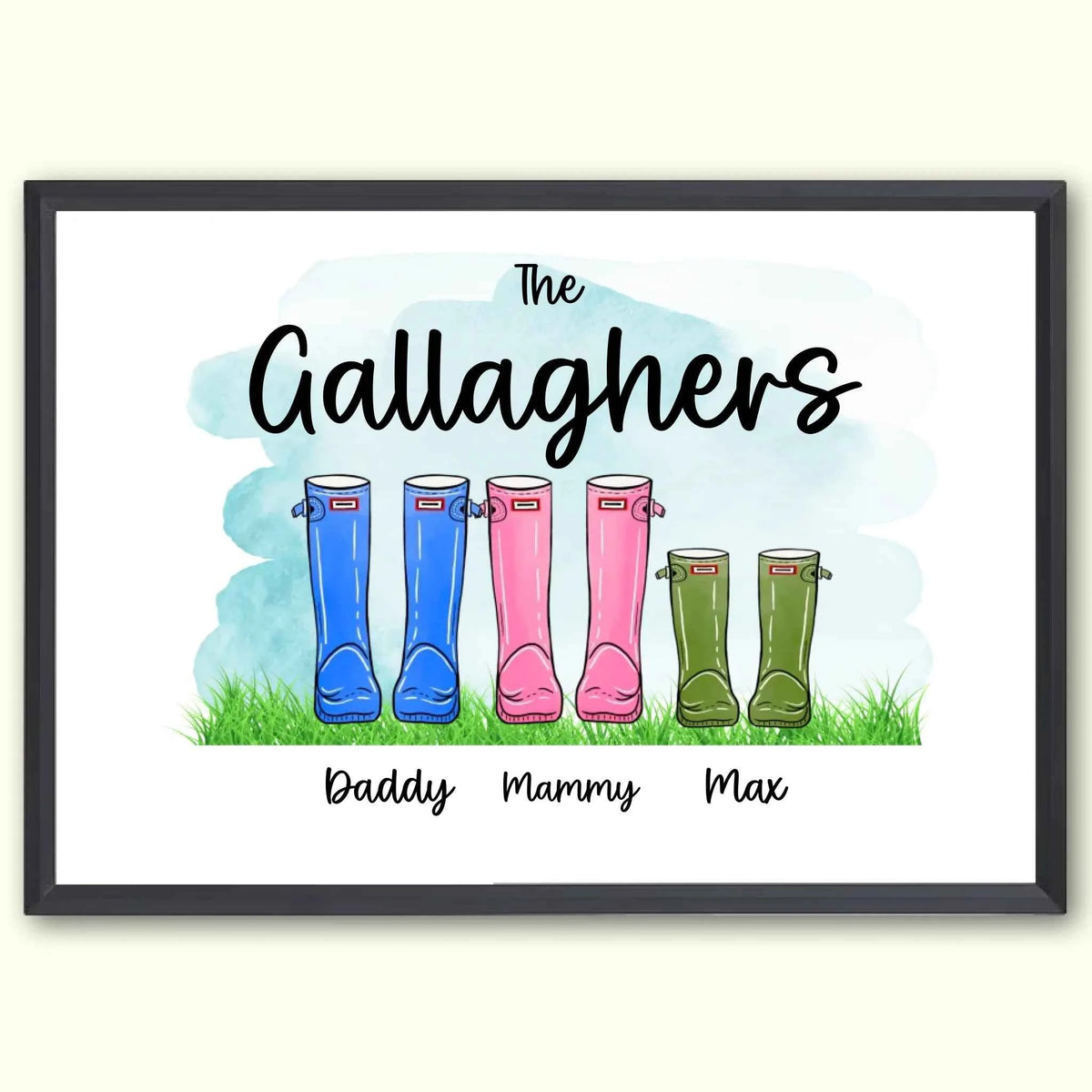 Family of Wellies Frame - Capture Your Family in Style