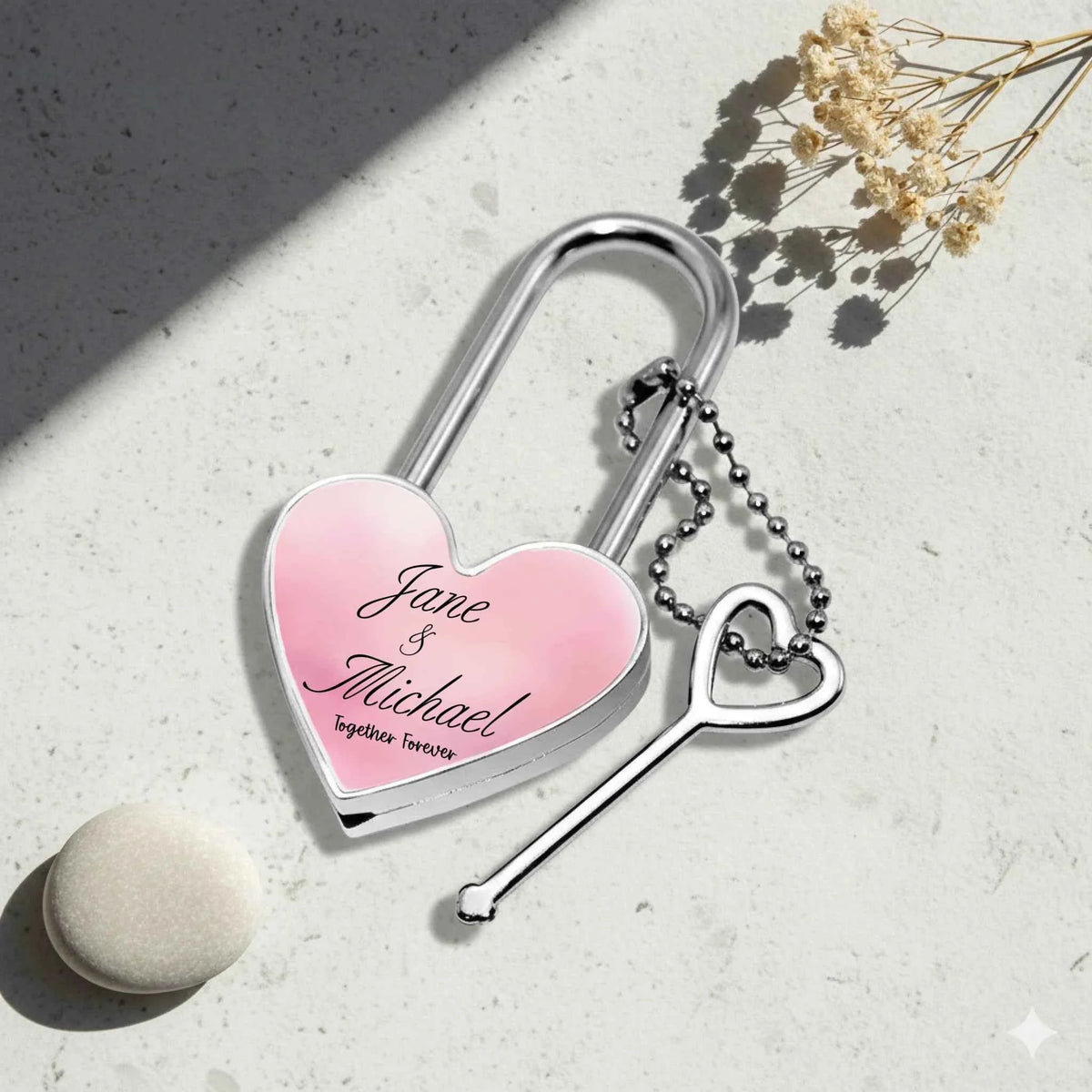 Romantic Custom Names Heart Lock