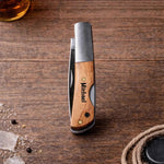 Custom Light Wood and Steel Penknife