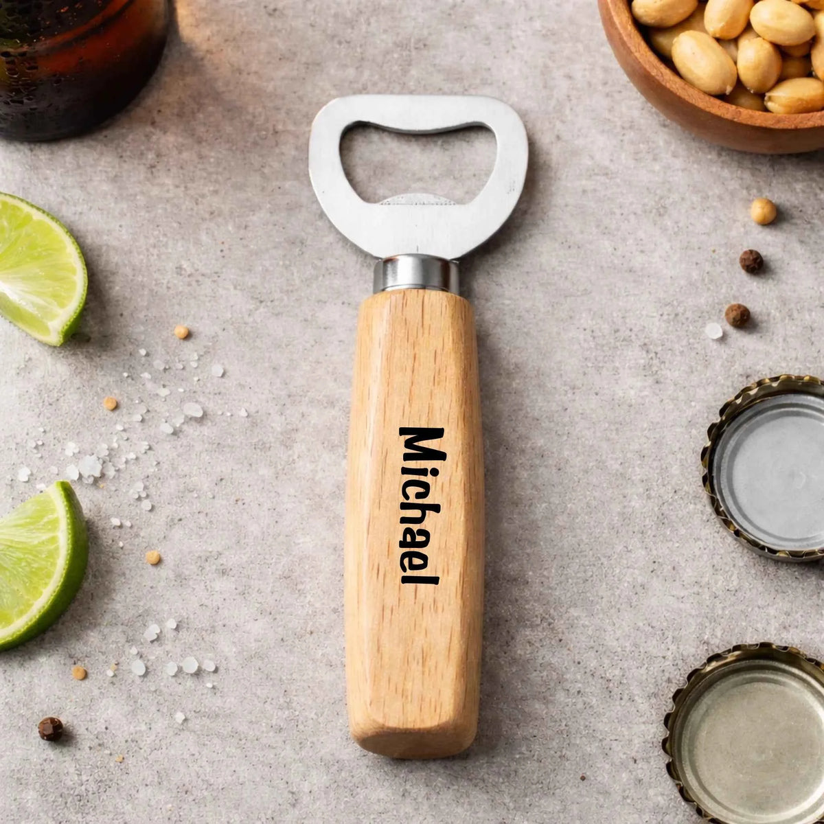 Custom Bamboo Bottle Opener