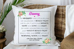 Grandmother Cushion Customise with Poem from Grandkids