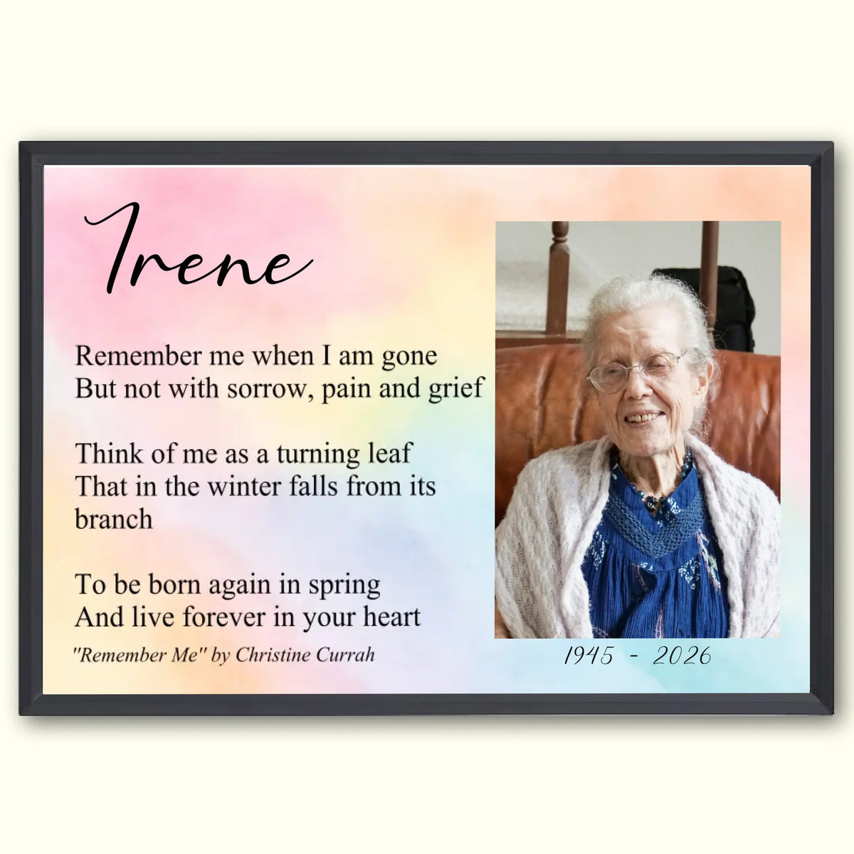 A4 frame landscape thin