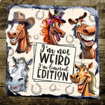 I'm Not Weird - Slate Coaster
