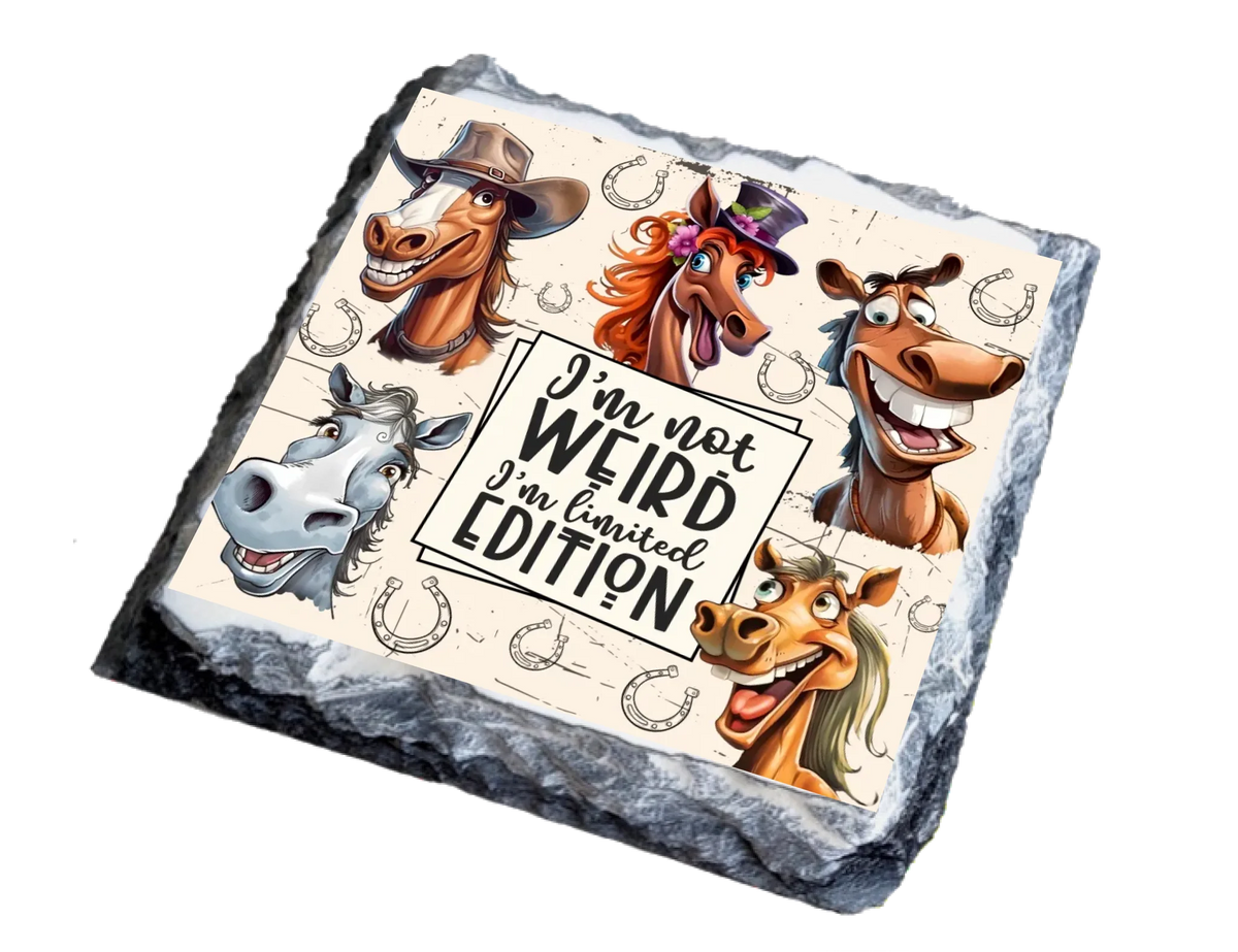 I'm Not Weird - Slate Coaster