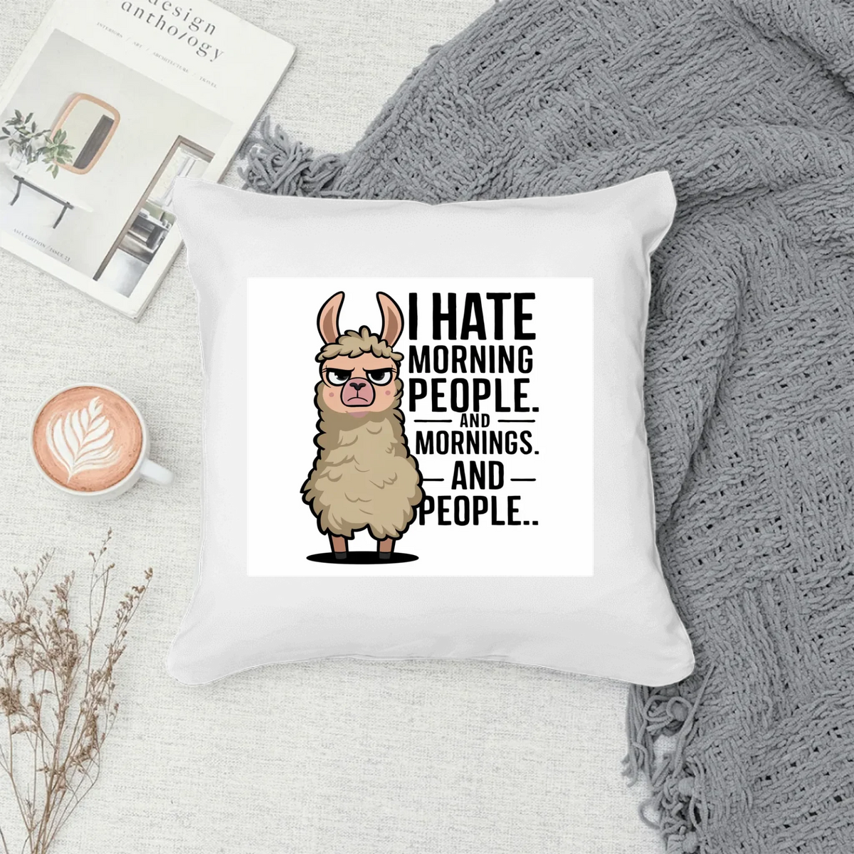 I Hate Morning People - Cushion
