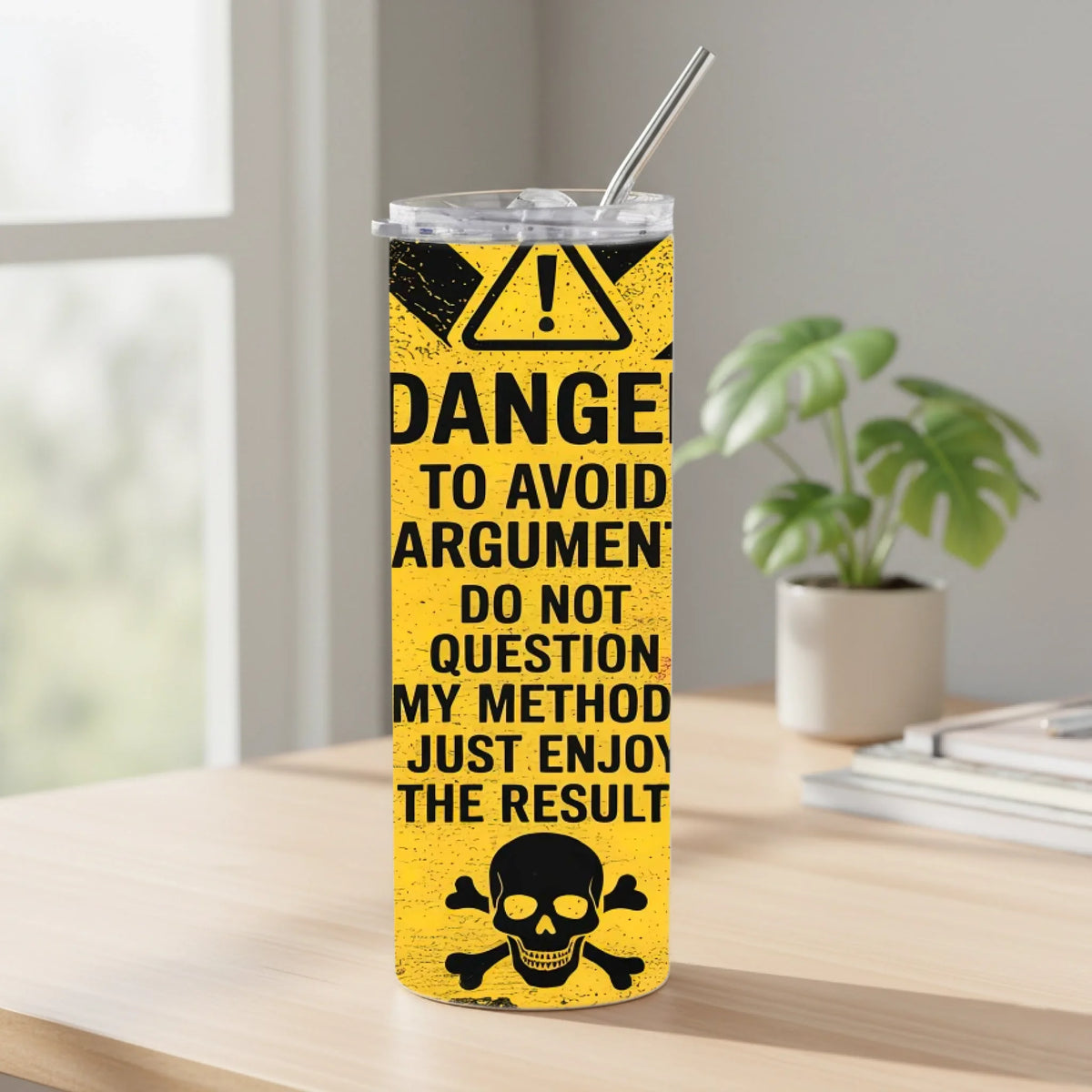 Warning Tumbler