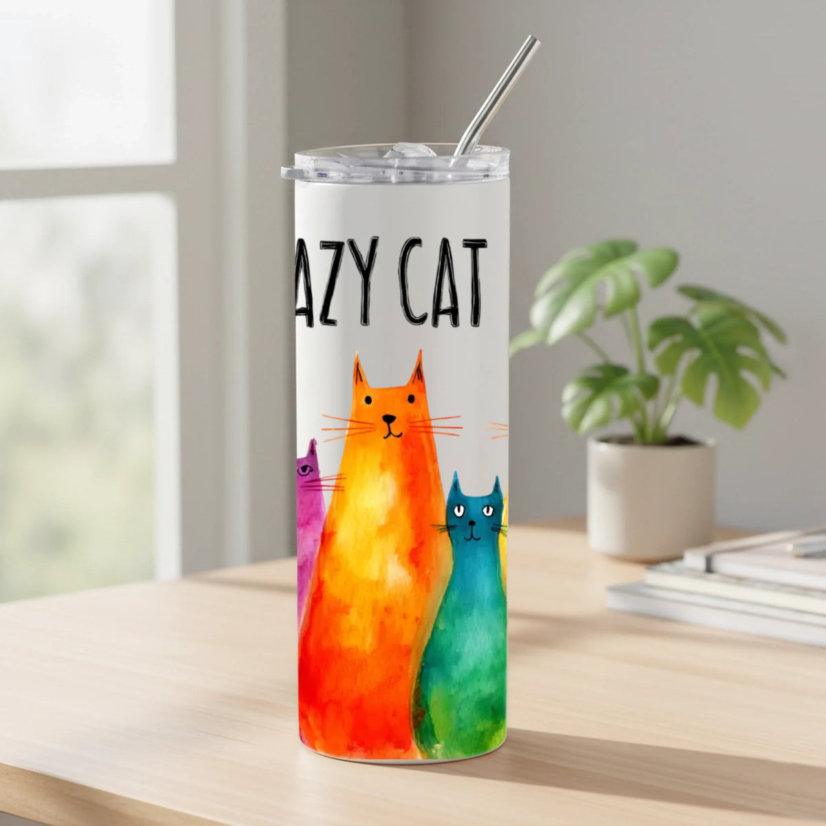 Crazy Cat Lady Tumbler – Durable 20oz Stainless Steel Drinkware