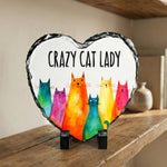 Crazy Cat Lady - Heart Slate: A Thoughtful Heart Slate Gift