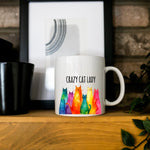 Crazy Cat Lady Mug – Classic 11oz Ceramic Mug from Fou Tees Ireland
