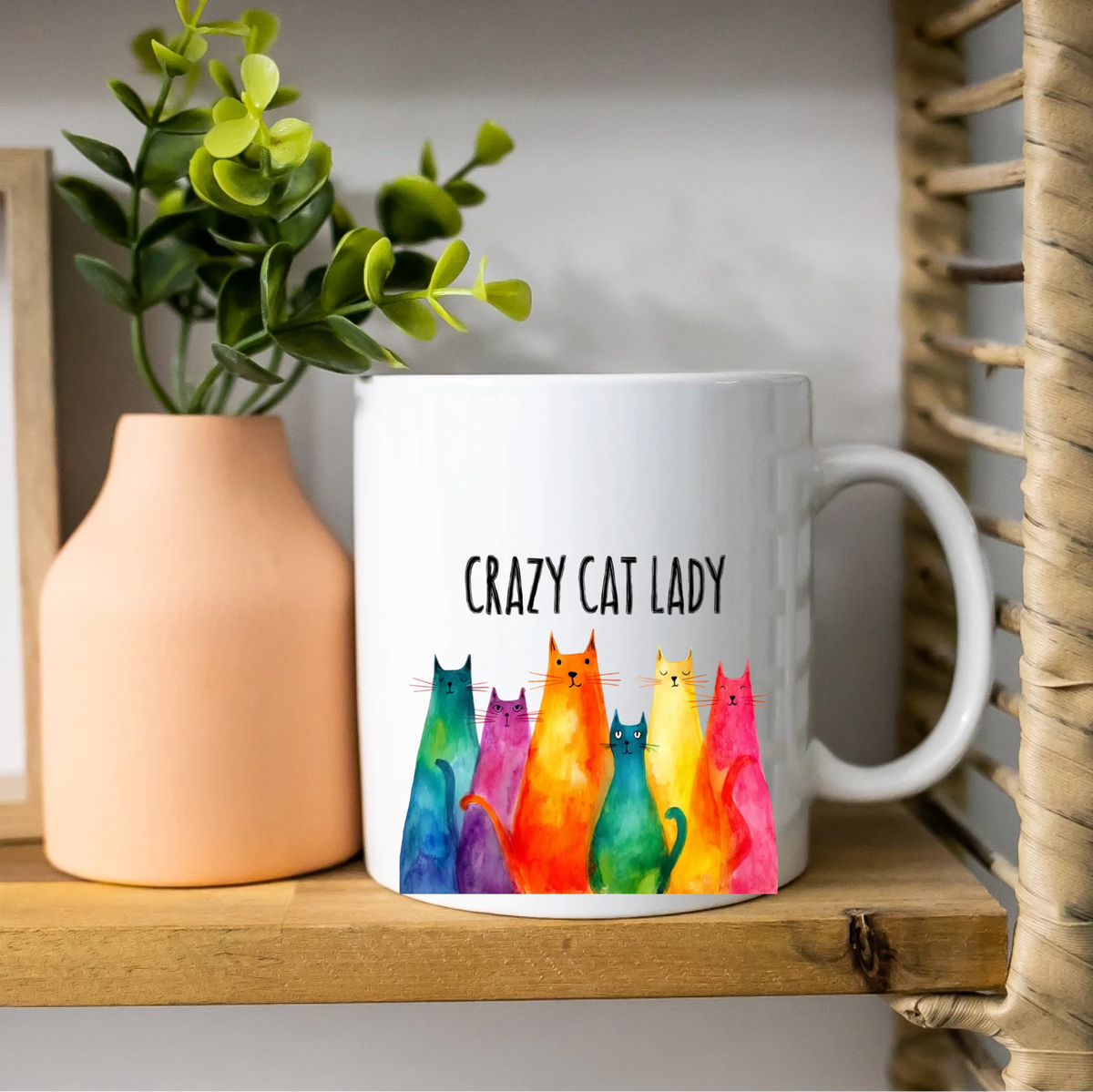 Crazy Cat Lady Mug – Classic 11oz Ceramic Mug from Fou Tees Ireland