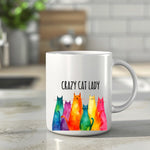 Crazy Cat Lady Mug – Classic 11oz Ceramic Mug from Fou Tees Ireland