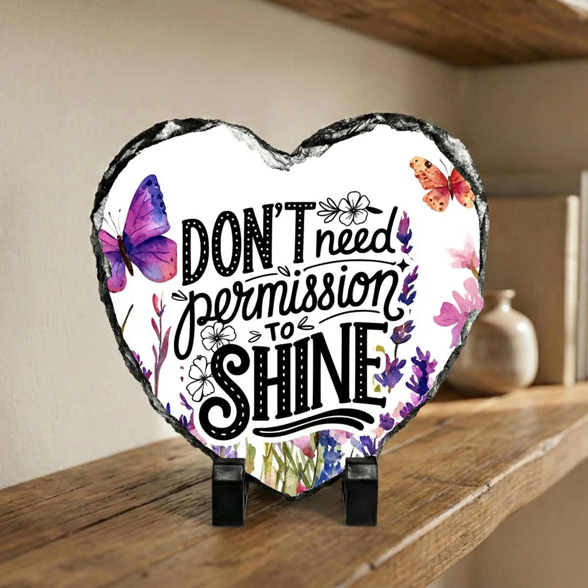 Photo slate - Don't Need Permission To Shine - Slate